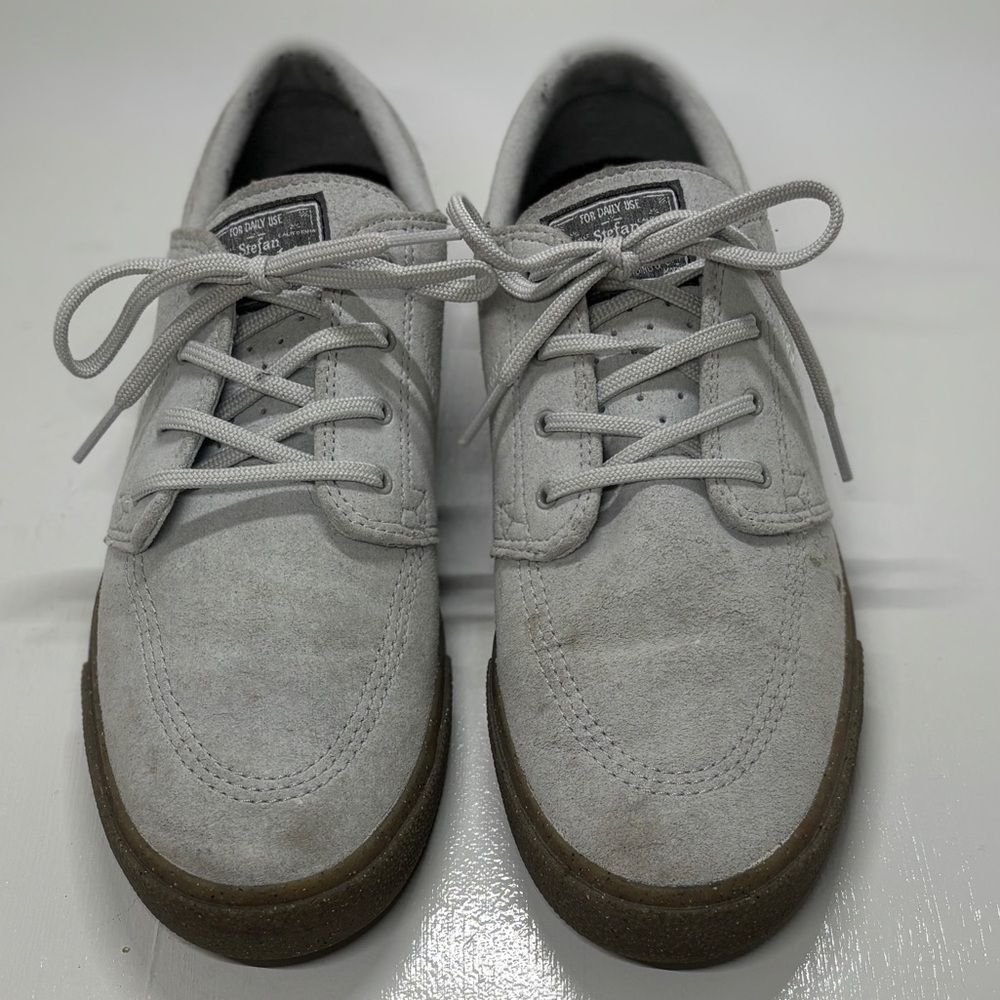 Nike SB Stefan Janoski Gray Suede Skate Shoes Mens 8.5 EU 42 Gum Sole Classic - Picture 8 of 11